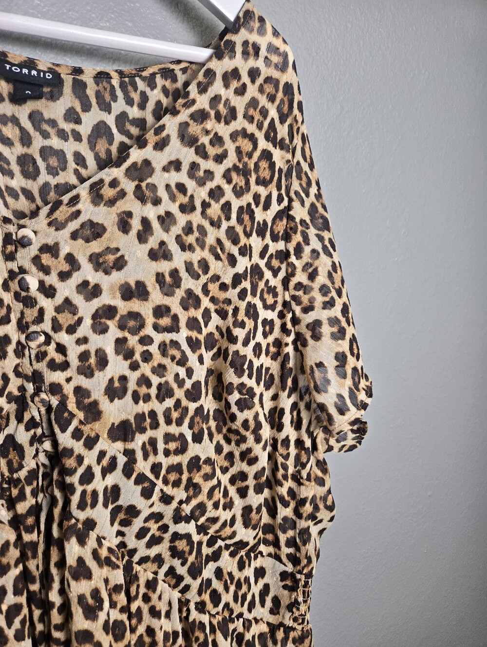 Torrid Leopard Print Sheer Dress Size 3X - Picture 6 of 16